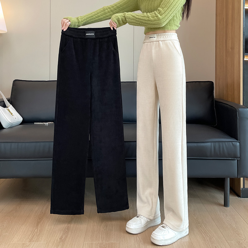 秋季13薄款青少年女孩初中学生15直筒裤阔腿裤休闲运动长裤子12岁