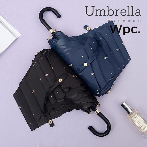 正品日本WPC晴雨伞三折99%防UV涂层防晒太阳伞 801-945点点蝴蝶结