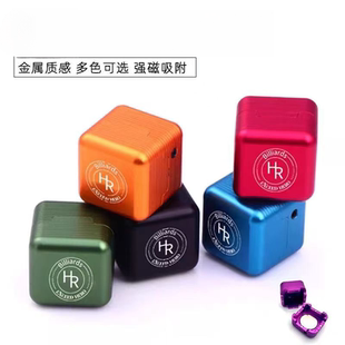 方形巧粉套斯诺克杆台球用品配件金属巧克盒保护套台球方形巧粉套
