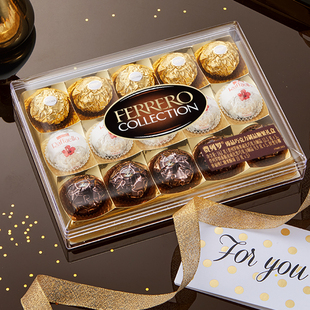 费列罗官方旗舰店臻品巧克力制品糖果礼盒15粒送女友礼物零食
