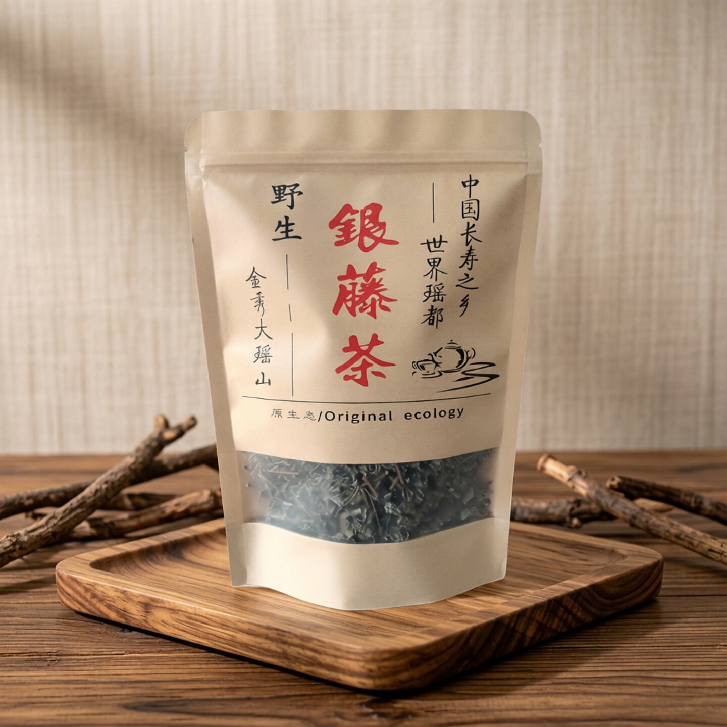 广西金秀大瑶山野生银藤茶200g苦甘露小散装袋装2025清新凉茶包邮