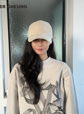 ESTHER CHEUNG{nice}字母棒球帽大头围加深美式鸭舌帽宽檐运动夏