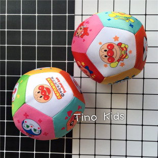 日单面包宝宝超人幼儿柔软手抓球训练触感布足球滚滚球铃铛球玩具