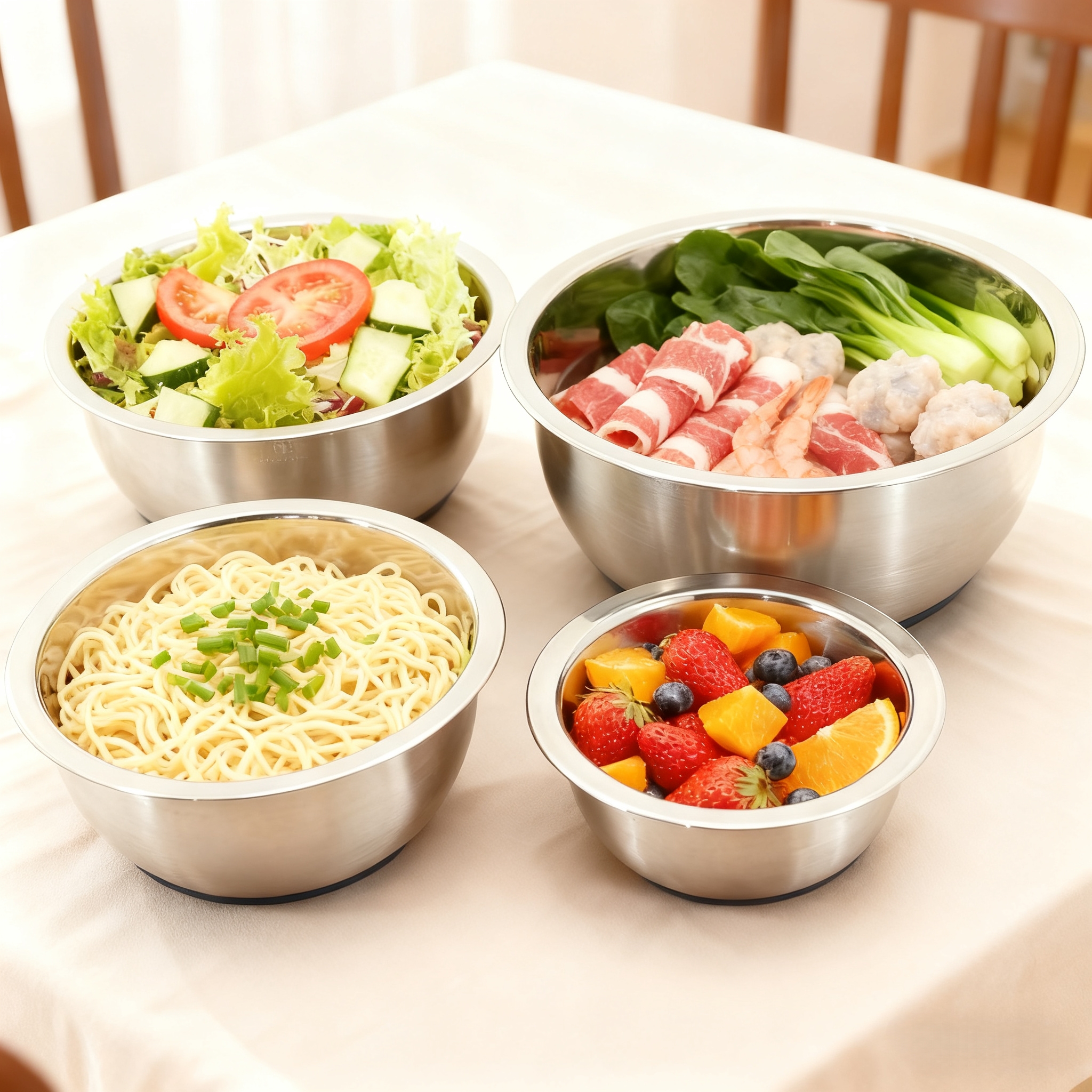 不锈钢沙拉盆多功能料理盆