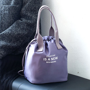 高品质抽绳束口EVA铝箔保温袋加厚圆形饭盒袋上班族大容量手提袋