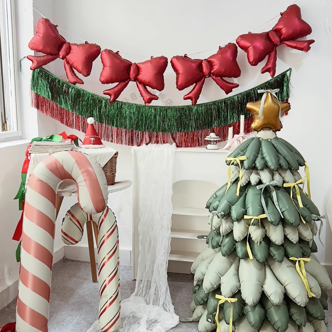 INS士兵麋鹿拐杖圣诞树气球