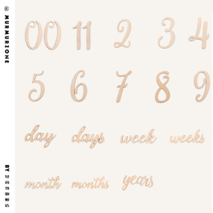 宝宝出生准备怀孕记录森系月龄月份拍照摄影道具百天成长记录木牌