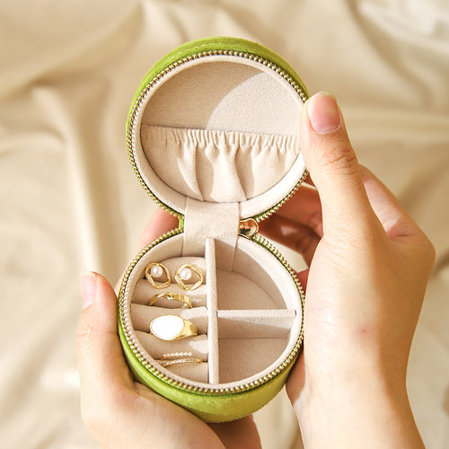 首饰盒绒布新款网红迷你便携收纳