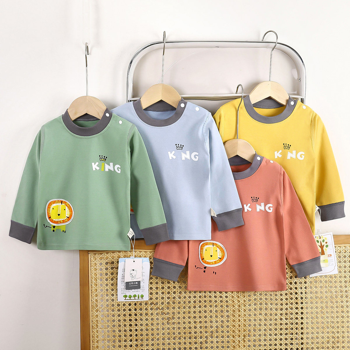 200克精梳棉~儿童秋衣单件纯棉