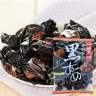 日本进口零食品 春日井冲绳直火黑糖特产糖果饴糖炭烧咖啡糖 糖果