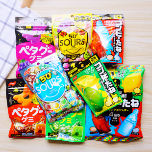 日本进口野部清爽汽水饮料味什锦味小软糖 诺贝尔蓝袋小粒QQ糖果