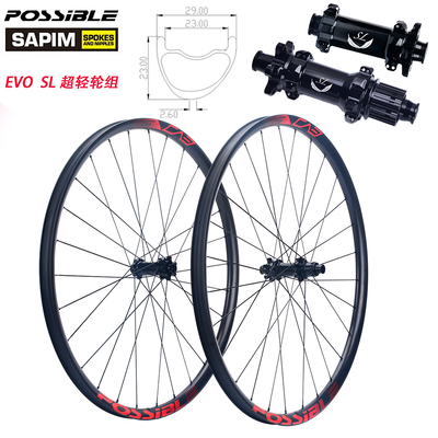 POSSIBLE碳纤维山地车轮组超轻29