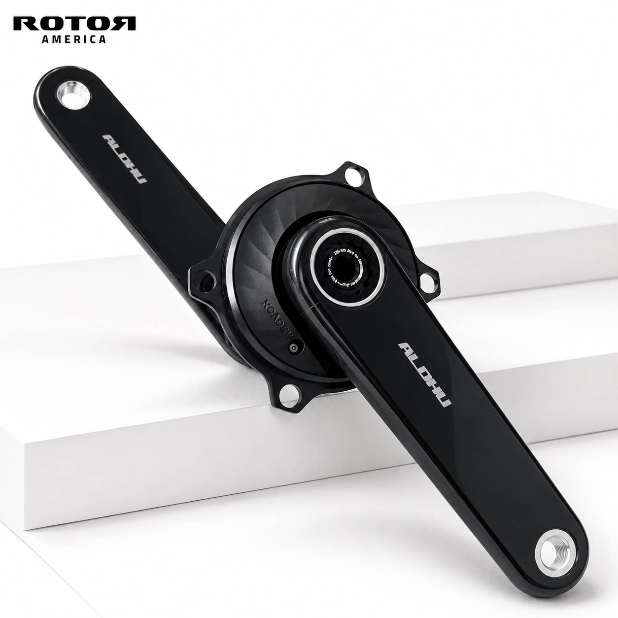 ROTOR ALDHU碳纤维曲柄DUB轴心30mm功率计封闭气动盘爪SHIMANO