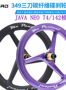 碳纤维三刀中锁碟刹406轮组20寸适用JAVA NEO国布折叠自行车