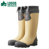 露营水靴网红日本胶靴 时尚 日本logos户外雨鞋 雨靴橡胶防水水鞋