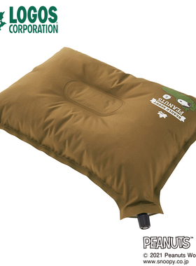 日本logos联名x史努比户外露营充气枕便携旅行枕头