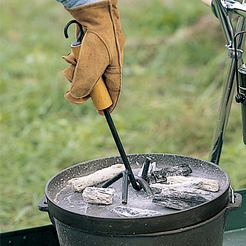 logos户外露营火钩子炉子烧火棍炉家用火加长烧烤钩子暖炉钩卷