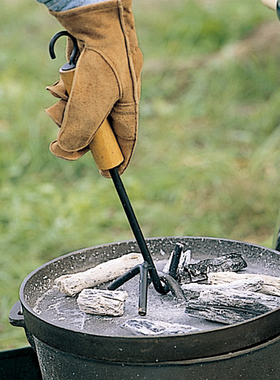 logos户外露营火钩子炉子烧火棍炉家用火加长烧烤钩子暖炉钩卷