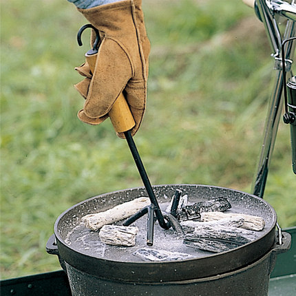 logos户外露营火钩子炉子烧火棍炉家用火加长烧烤钩子暖炉钩卷