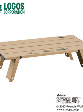 日本logos联名x史努比户外超轻便携迷你铝合金桌超小折叠茶几茶桌