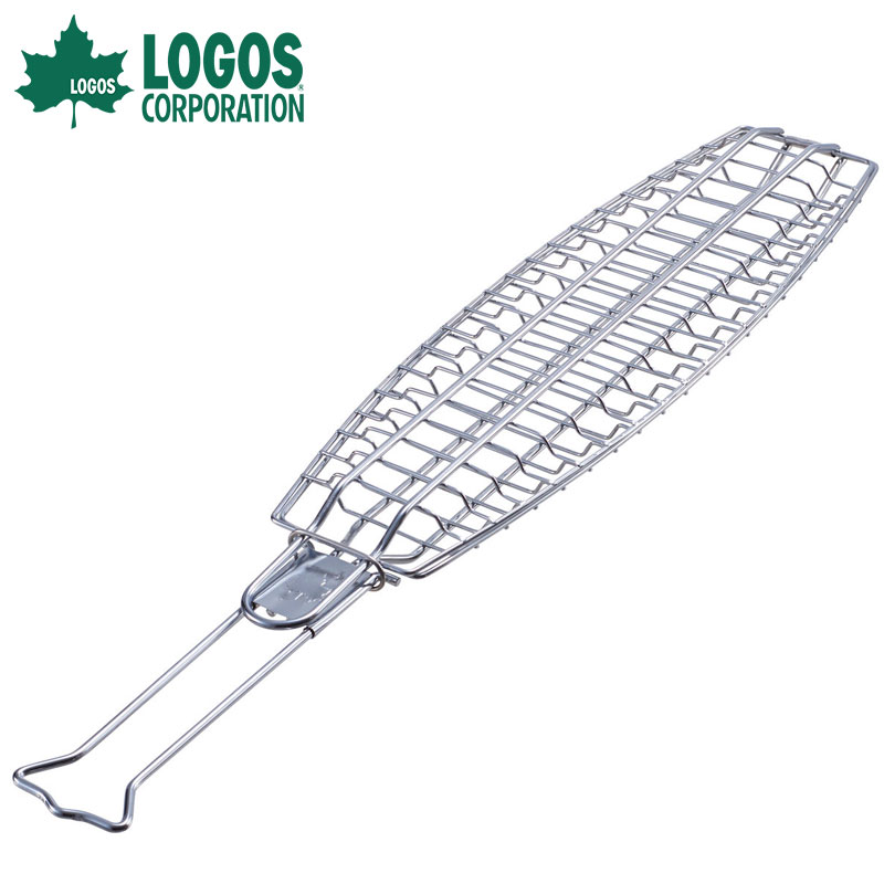 日本logos户外烤鱼夹烧烤夹烤肉夹野餐夹