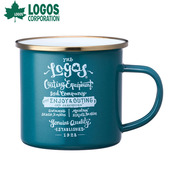 日本logos户外露营搪瓷杯咖啡杯水杯饮料杯