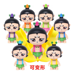 正版 葫芦娃玩具套装 可变形葫芦兄弟公仔玩偶手办蛇精男孩儿童礼物