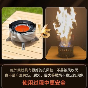 探险者红外线卡式炉户外露营炉具便携式防风煮茶炉轻量便携式炉头