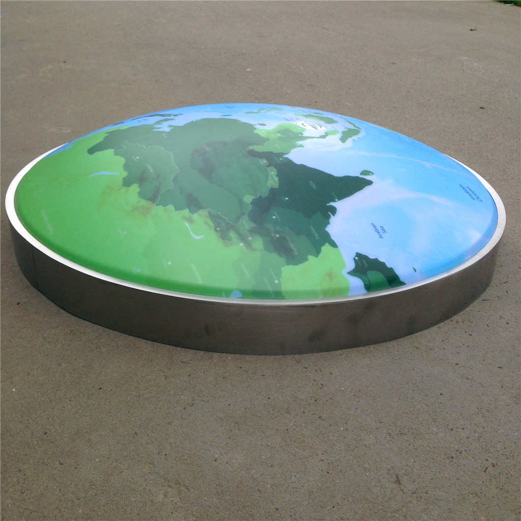 地球行星星球发光灯箱 国家电网标记logo 曲面异形三维标志定做