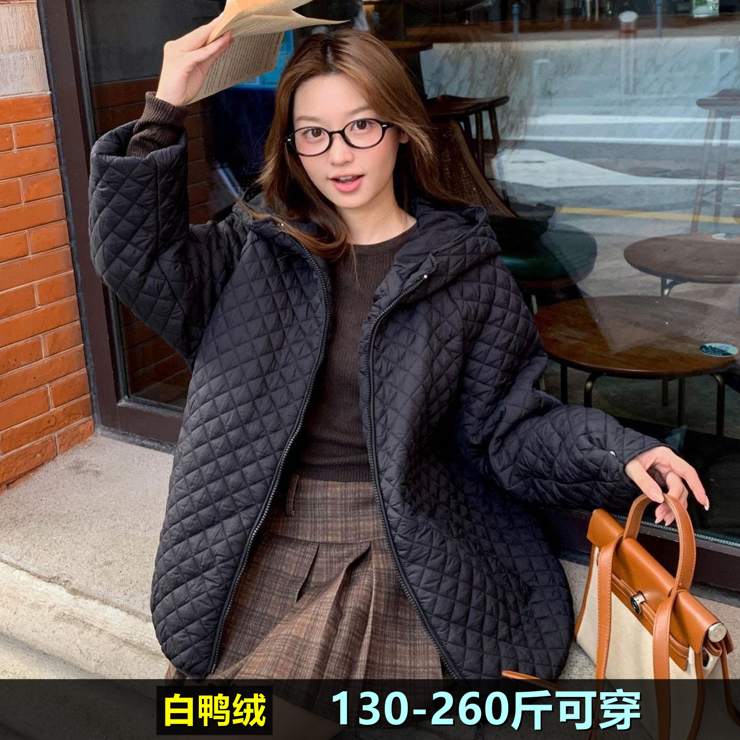 加肥加大码轻薄款羽绒服女冬装
