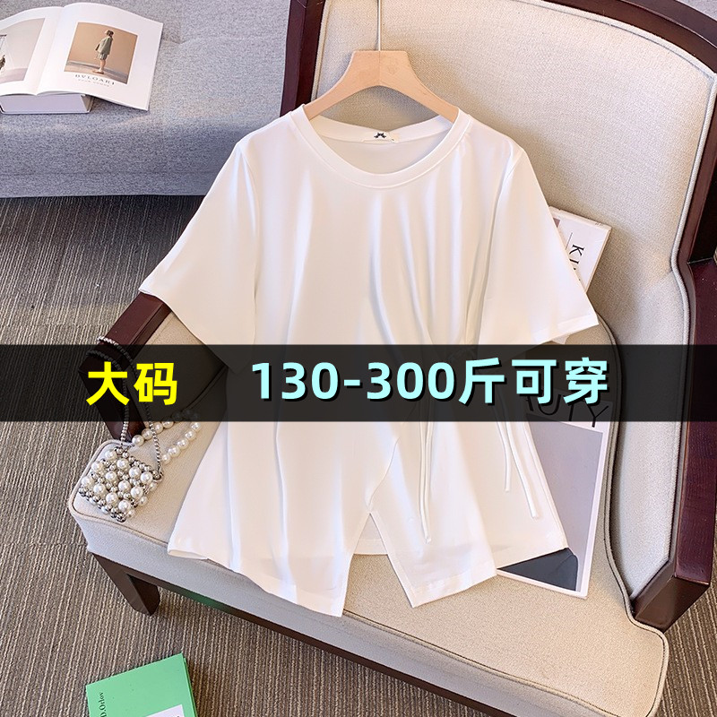 大码女装新中式国风短袖T恤女
