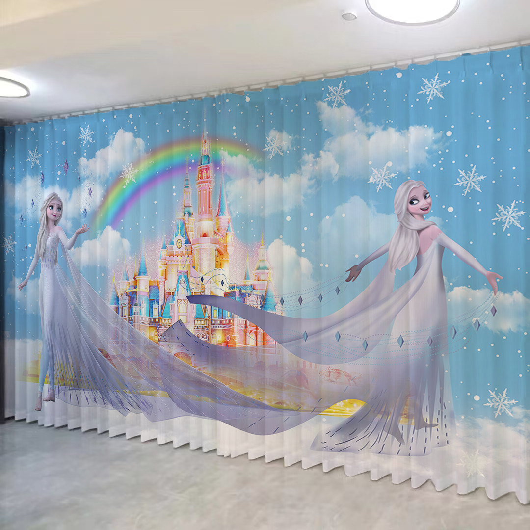 冰雪奇缘爱莎公主艾莎迪士尼窗帘
