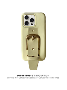 李晟同款 iphone14pro芝士奶黄色液态硅胶腕带手机全包软壳13max