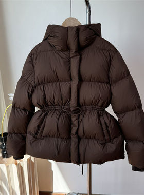 冬季时尚加厚面包服外套2026感超好看小香风白色收腰棉服女