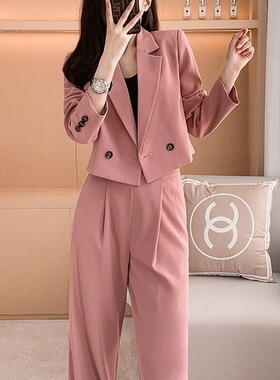 小个子西服套装女2026春季新款气质职业感休闲短款小西装外套