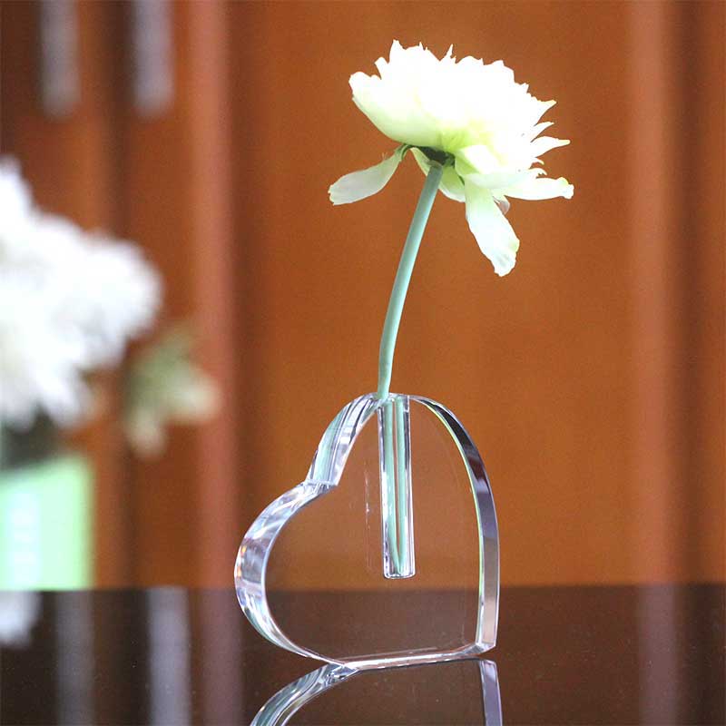 水晶花瓶轻奢百搭插花器客厅装饰办公桌柜台摆件餐桌花瓶送人礼物