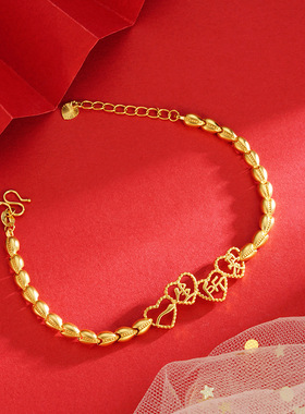 铜合金手链新款一生所爱手链情侣款配饰手链时尚百搭气质手链饰品