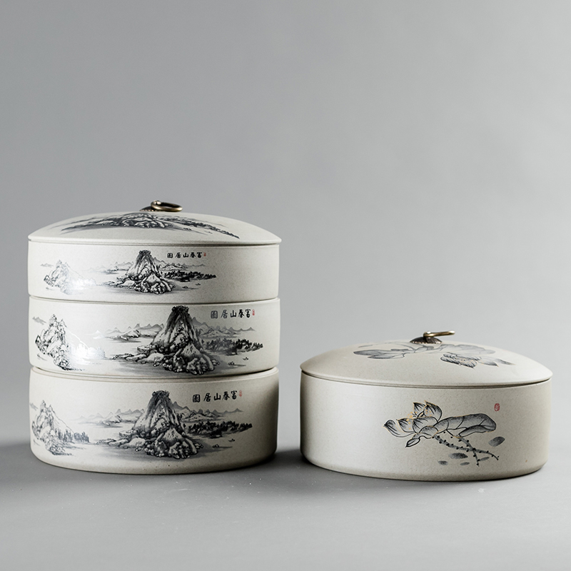 茶饼罐德化醒茶罐唐人瓷粗陶复古