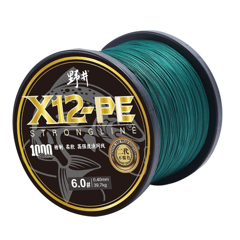 二代不脱色12编500米野井X12大力马织网线 编织渔网线,耐磨海钓