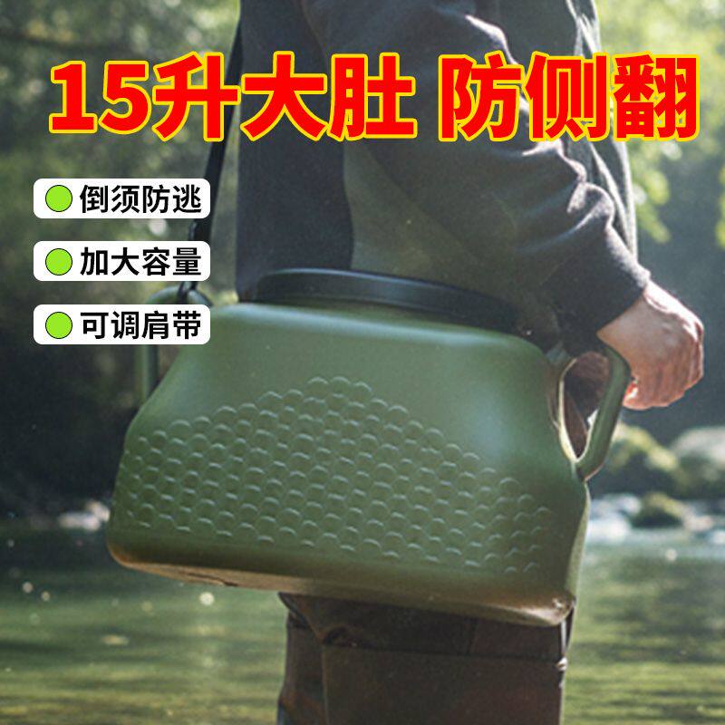 新款鱼篓子塑料加厚装鱼黄鳝螃蟹泥鳅小龙虾钓鱼海鲜渔具背篓鱼桶