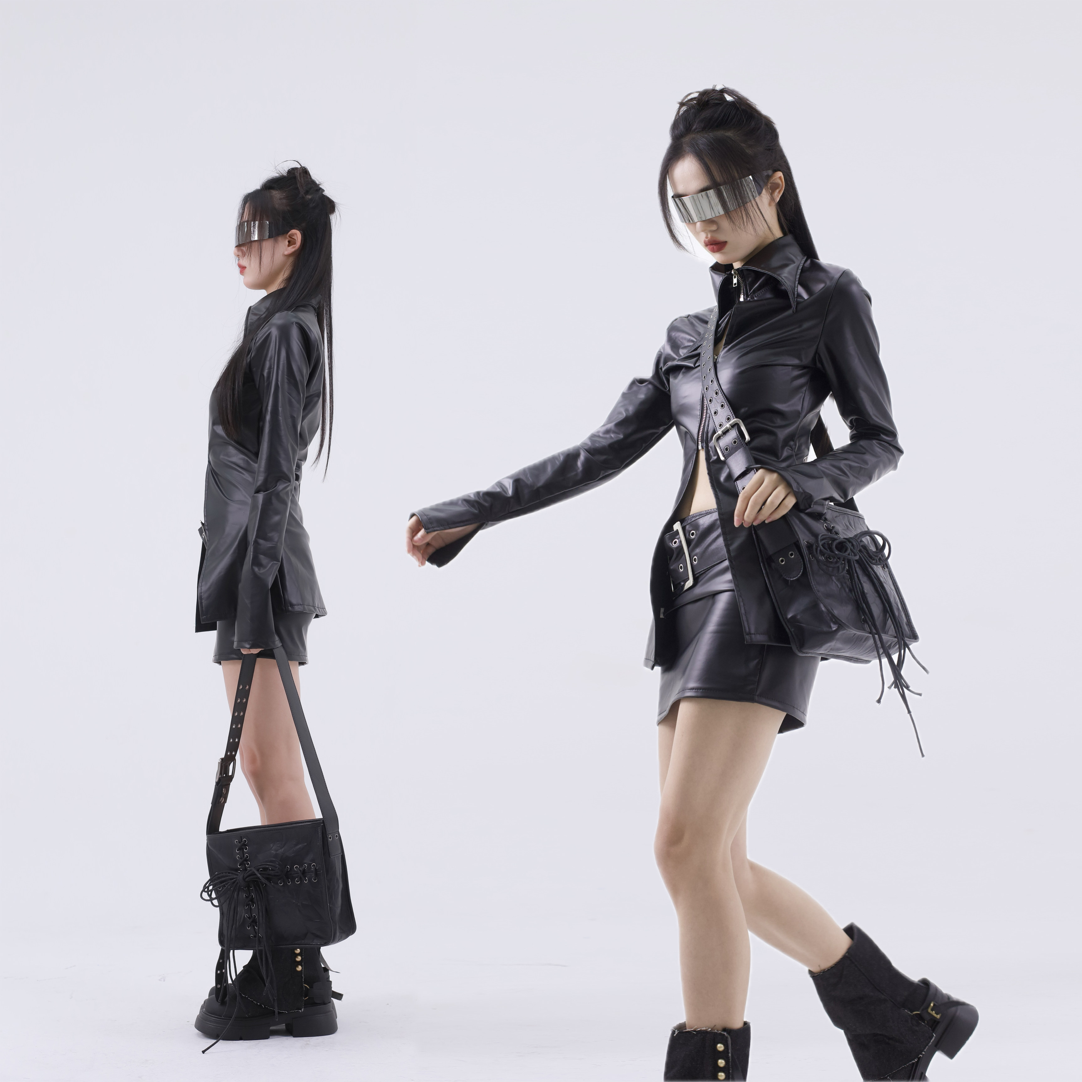 cicadalsland复古褶皱腋下斜跨包