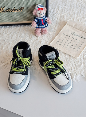 11639童鞋2025冬款男女童加绒空军高帮靴休闲鞋运动鞋板鞋篮球鞋