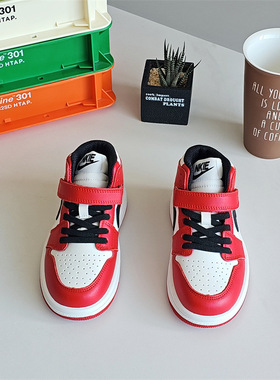 58016童鞋2025春季新款爆款芝加哥红AJ高帮潮靴男女童运动鞋板鞋