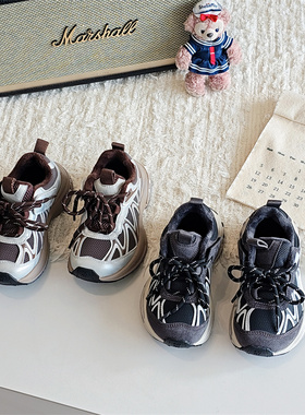 50992童鞋2025冬款潮牌男女童加绒爆款儿童老爹鞋保暖运动跑步鞋