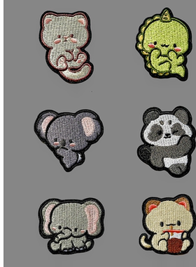 卡通补丁贴自粘布贴儿童衣服裤子书包帽子可爱刺绣贴羽绒服免缝贴