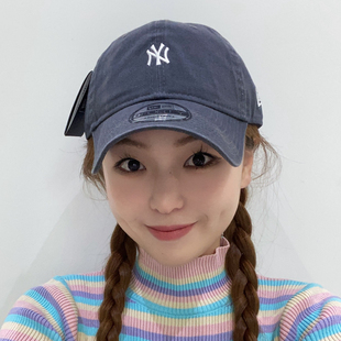 韩国New Era纽亦华灰色小标软顶棒球帽940男女通用百搭鸭舌帽休闲