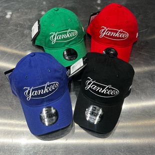 韩国Newera新品 棒球帽软顶字母刺绣弯檐帽子940显脸小情侣棒球帽