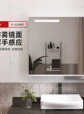 科勒亲悦卫生间带灯防雾镜面梳洗化妆镜柜30011/30012/30013T浴室