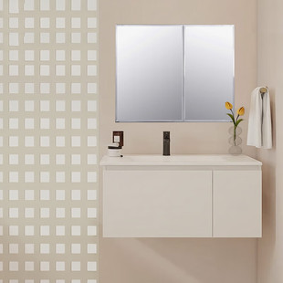 科勒（KOHLER）浴室柜卫生间台盆柜子逸清洗手盆柜奶油风浴室家具