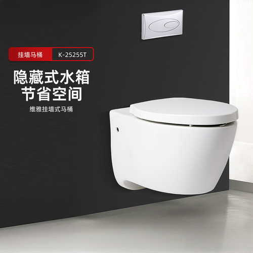 科勒墙排隐藏水箱壁挂式马桶